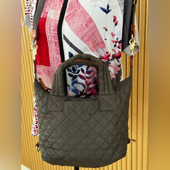 MZ Wallace Women's Quilted Gray Sutton Deluxe Crossbody Bag - Picture 15 of 15